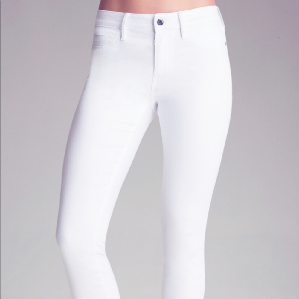 Bebe white skinny jeans women